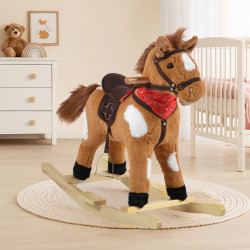 Jucarie-balansoar Moni Horse Thunder Khaki WJ-001 (Brown) Thumb