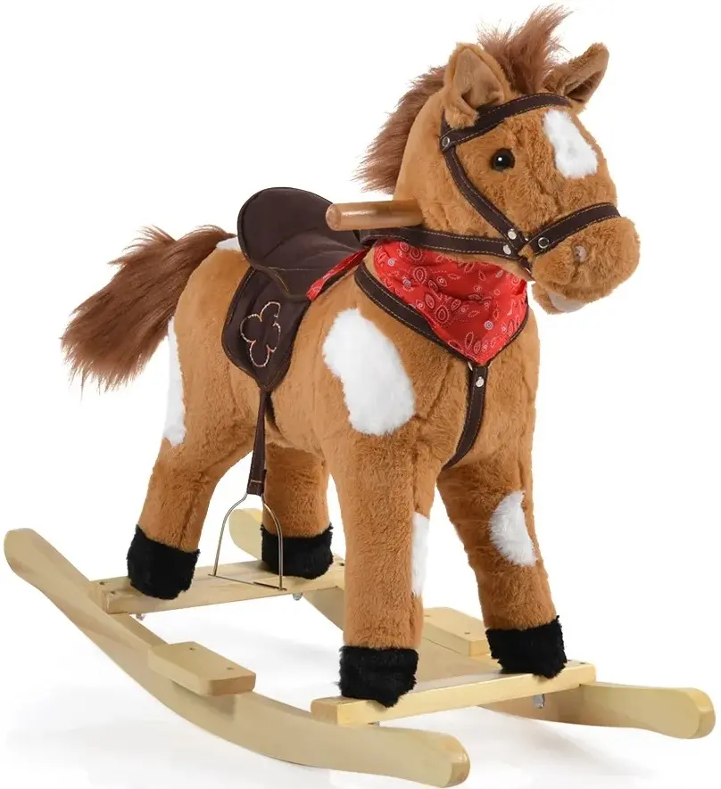 Jucarie-balansoar Moni Horse Thunder Khaki WJ-001 (Brown)
