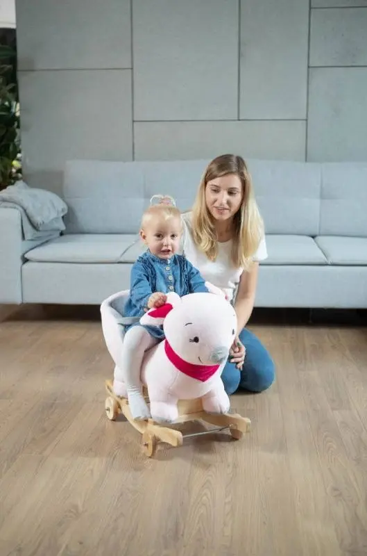 Jucarie-balansoar To-Ma WJ-658 Mouse (Pink/Grey) - 3