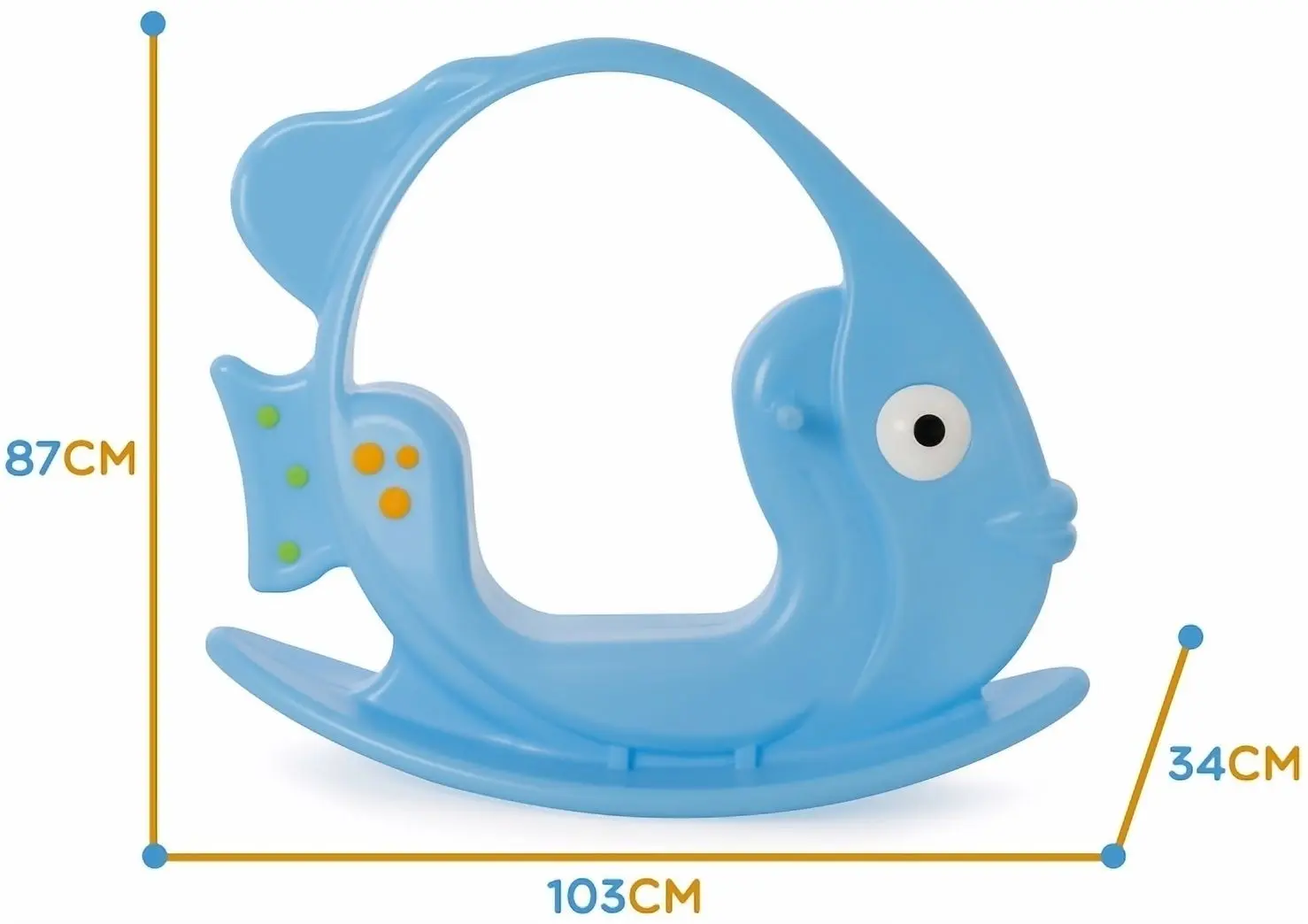 Jucarie-balansoar Woopie Fish 30821 (Blue) - 2