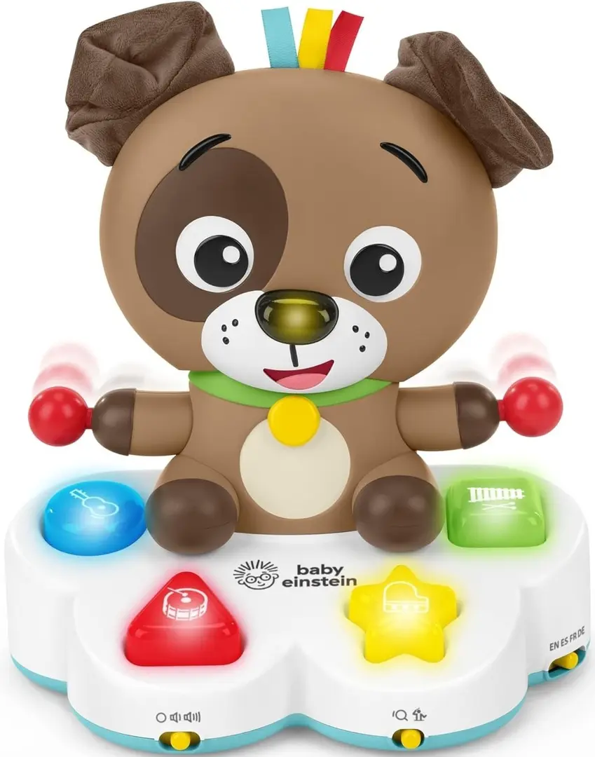 Jucarie interactiva Baby Einstein Drum&Learn Dean (Brown/White)