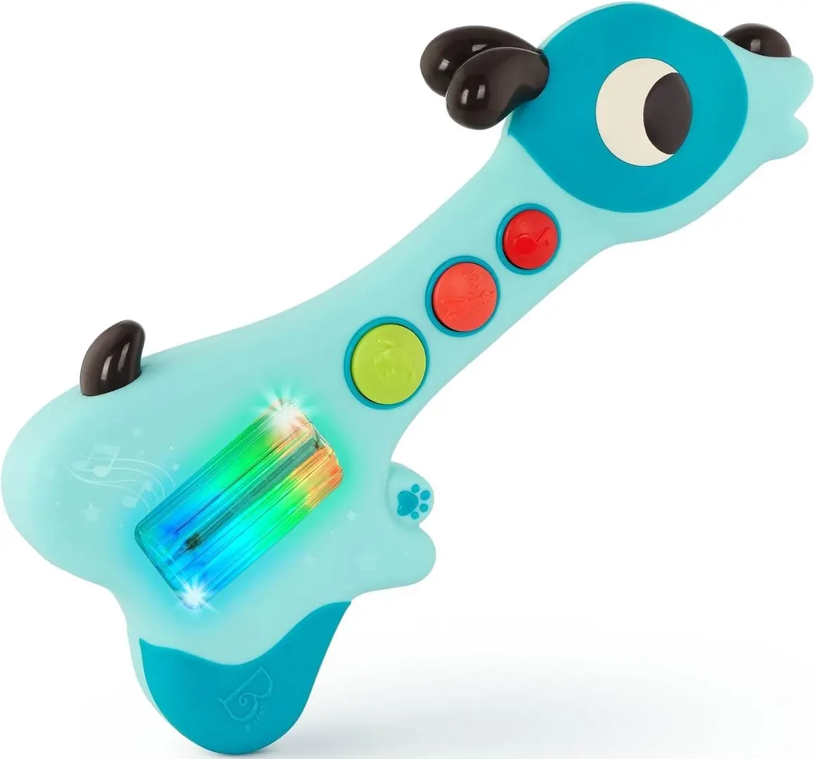 Jucarie interactiva Battat Mini Woofer Dog Guitar (Blue)