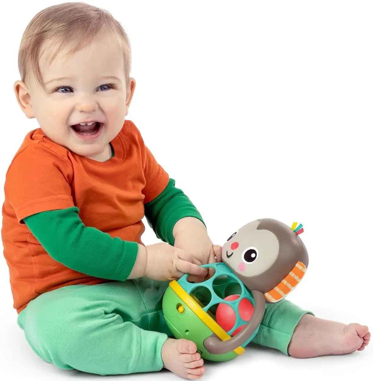 Интерактивная игрушка Bright Starts Grab & Giggle Monkey (Brown) - 7