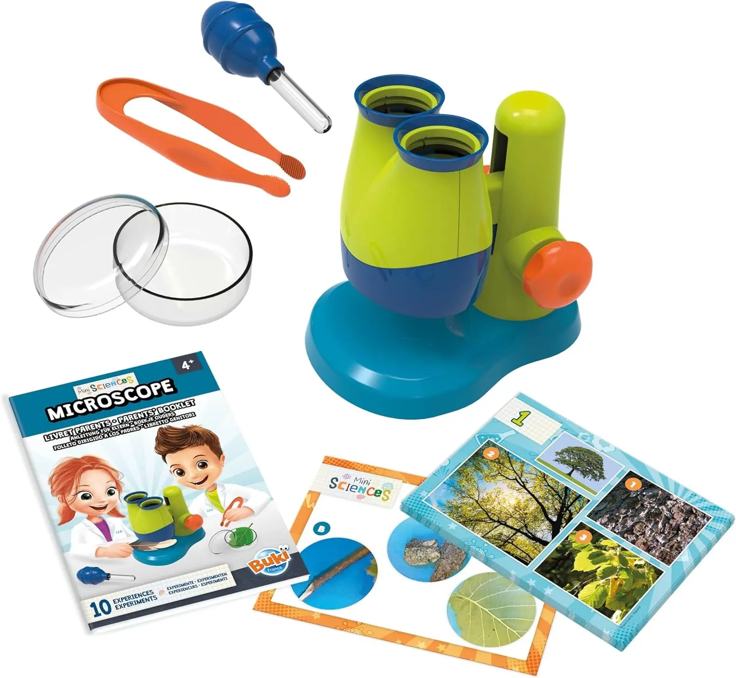 Microscop pentru copii Buki France Mini Sciences (Green/Blue) - 2