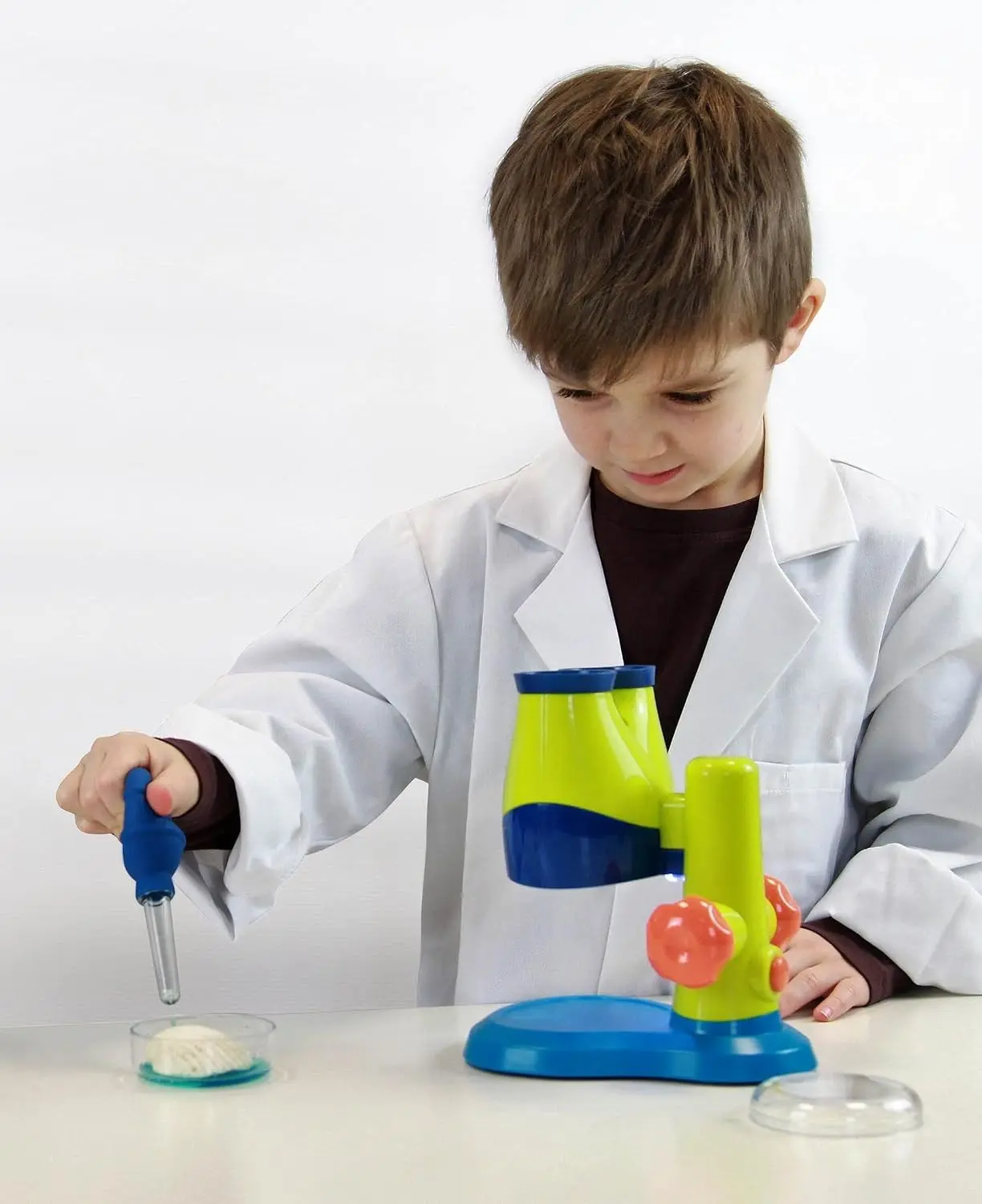Microscop pentru copii Buki France Mini Sciences (Green/Blue) - 4
