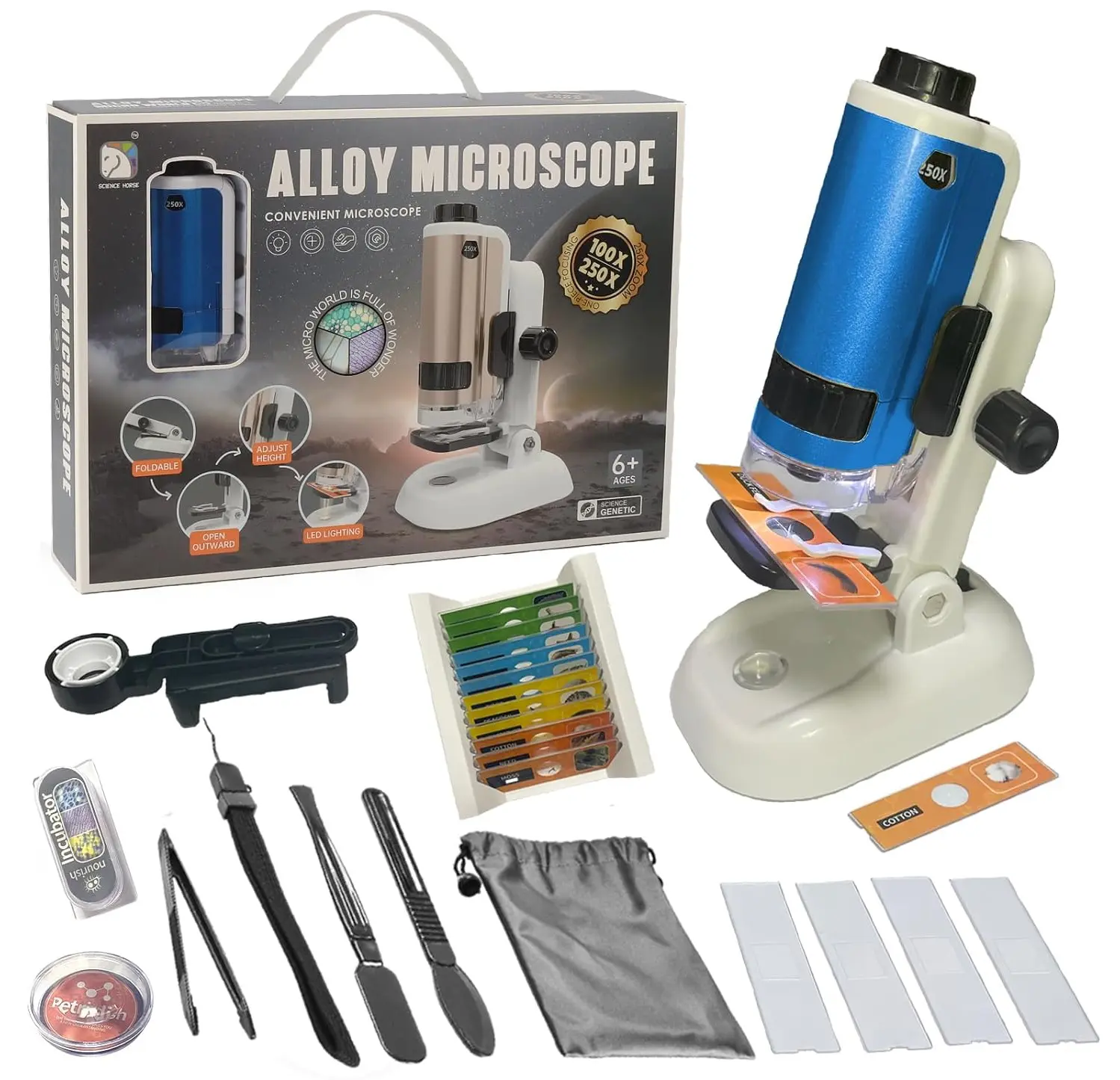 Microscop pentru copii Essa Toys Alloy Microscope SD662