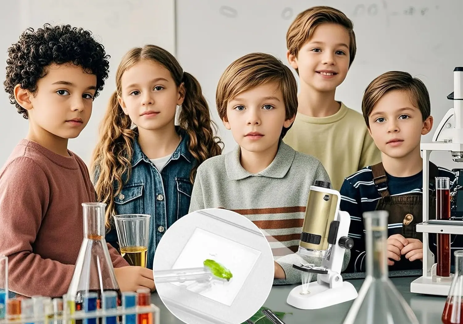 Microscop pentru copii Essa Toys Alloy Microscope SD662