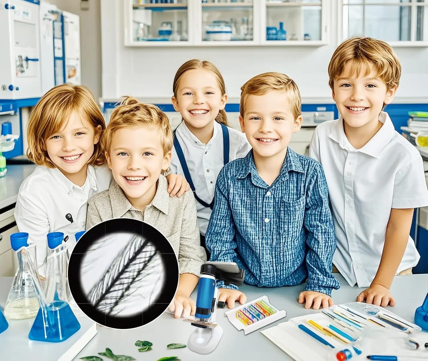 Microscop pentru copii Essa Toys Alloy Microscope SD662