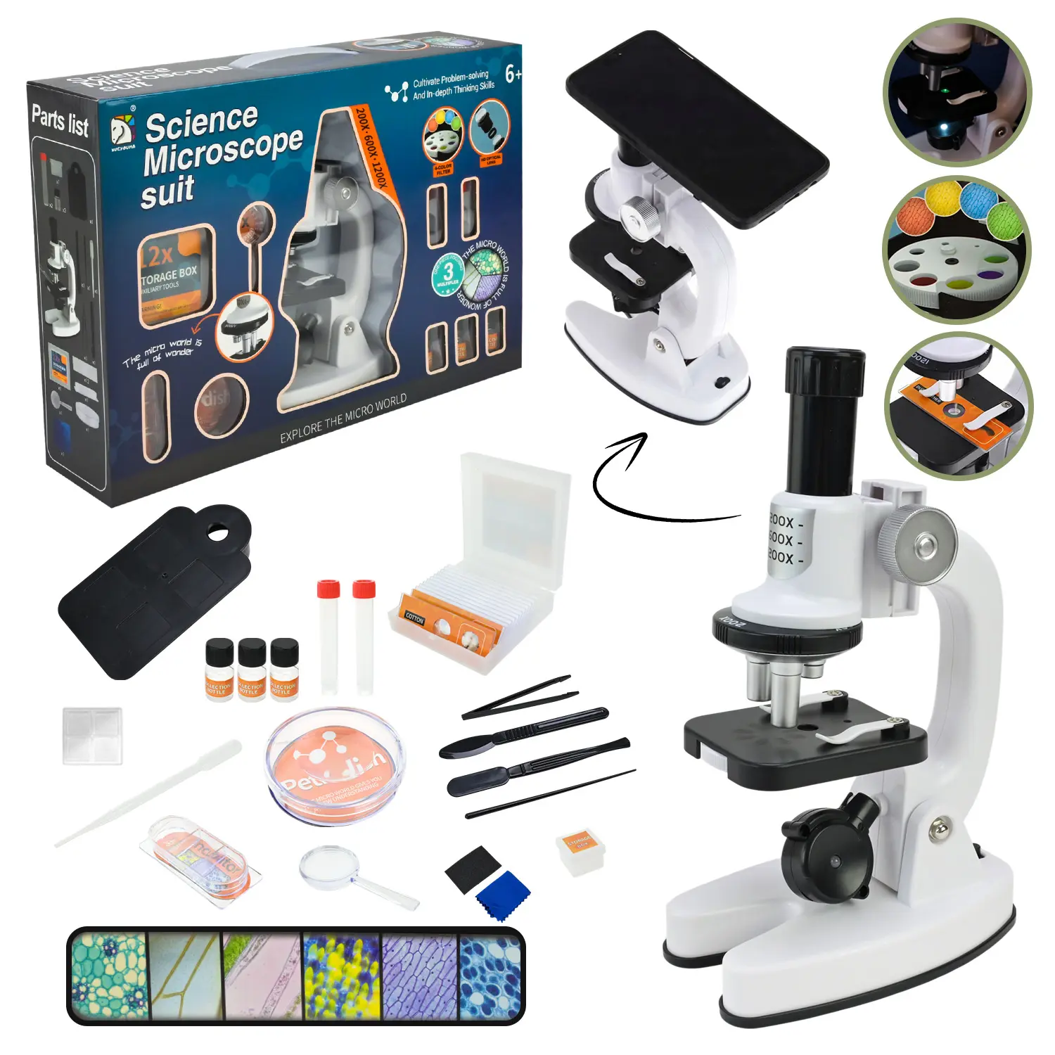 Детский микроскоп Essa Toys SD222 (White)