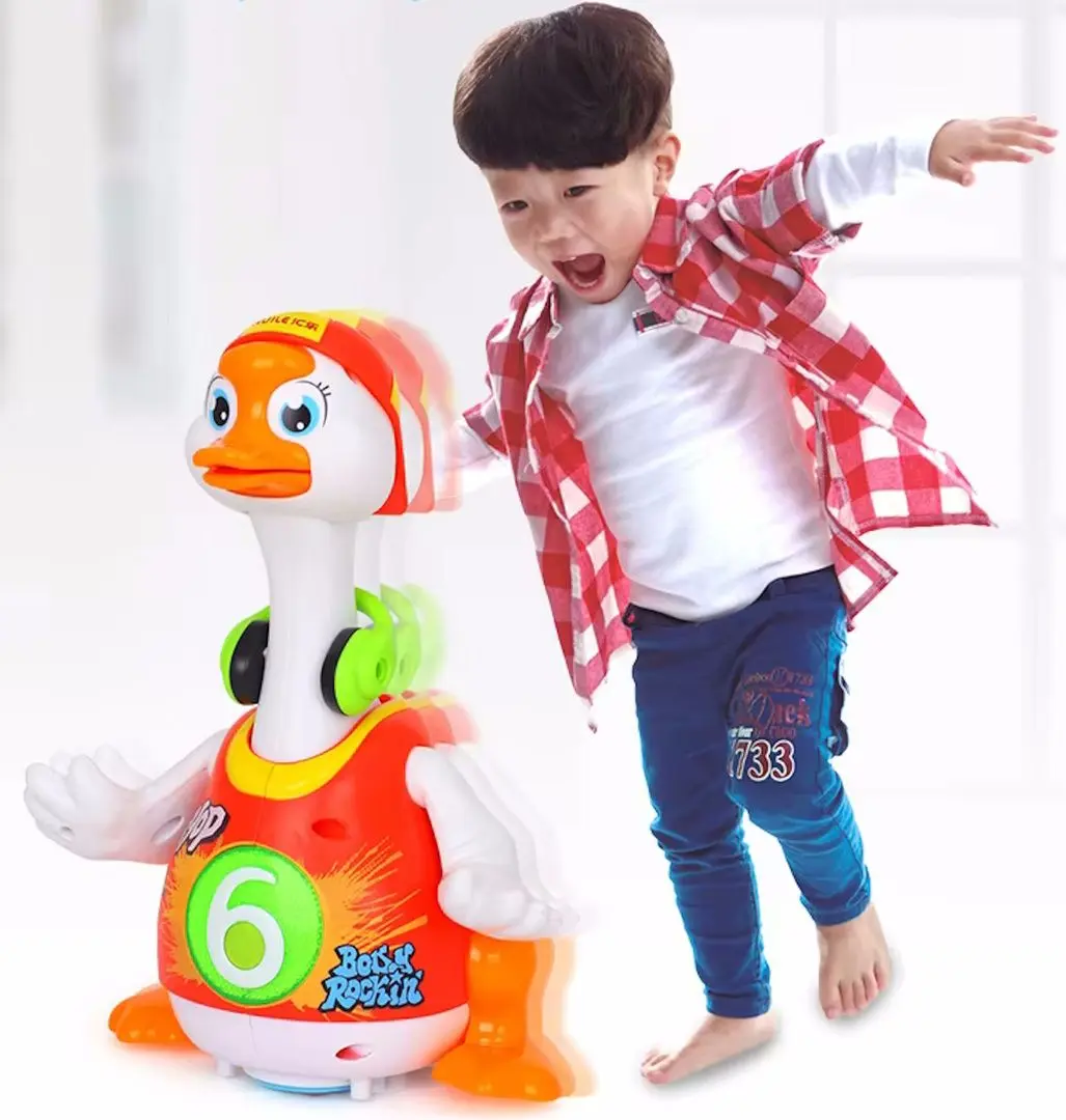 Jucarie interactiva Hola Toys Dancing Goose HT828 (White/Red)