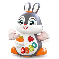 Jucarie interactiva Hola Toys Dancing Rabbit HE9991 (Grey/White) Thumb