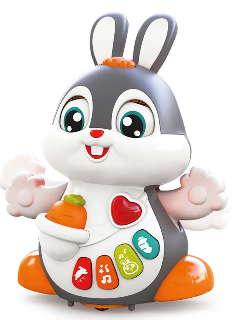 Jucarie interactiva Hola Toys Dancing Rabbit HE9991 (Grey/White)