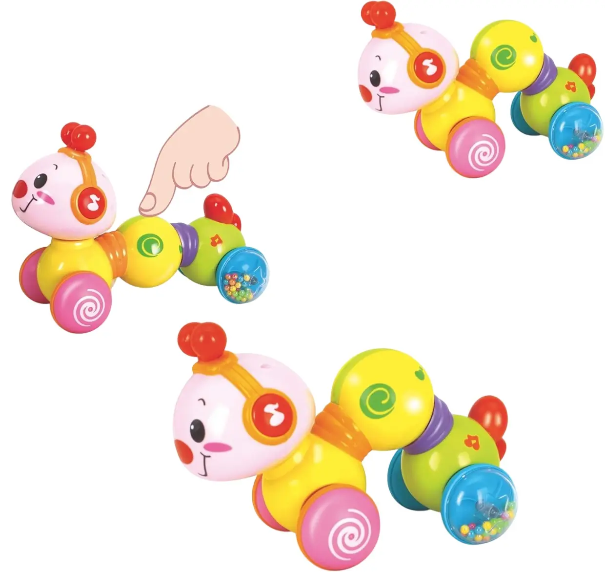 Jucarie interactiva Hola Toys Happy Wiggle Worm (Multicolour)