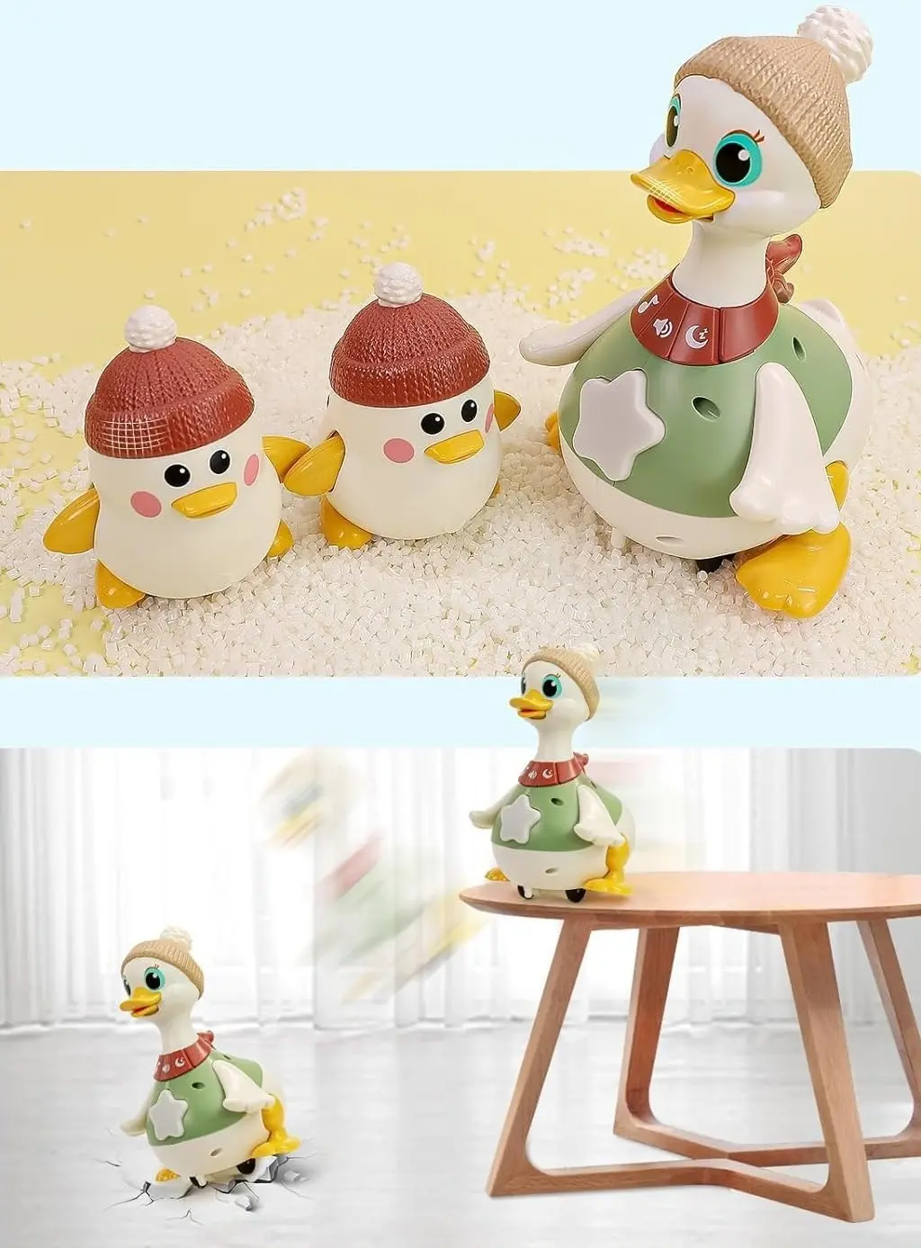Set jucarii interactive Hola Toys Swinging Duck Family