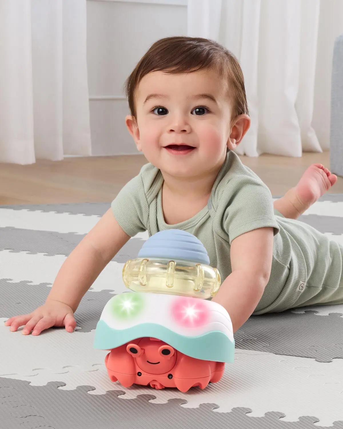 Jucarie interactiva 4in1 Skip Hop Stack & Crawl Crab (Multicolor) - 2