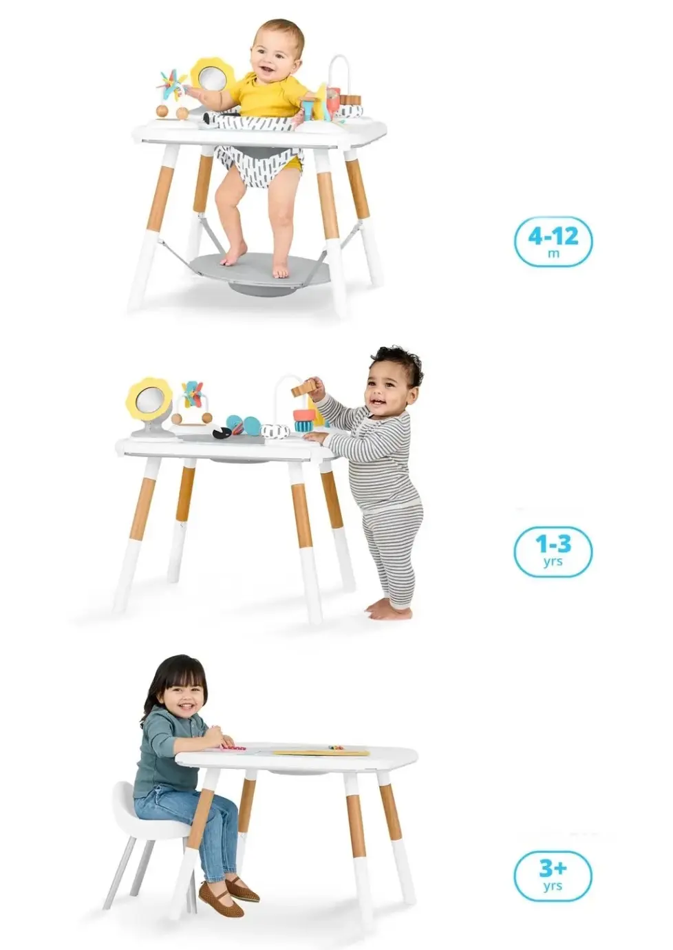 Masuta interactiva 3in1 Skip Hop Discoverosity Montessori (White) - 6