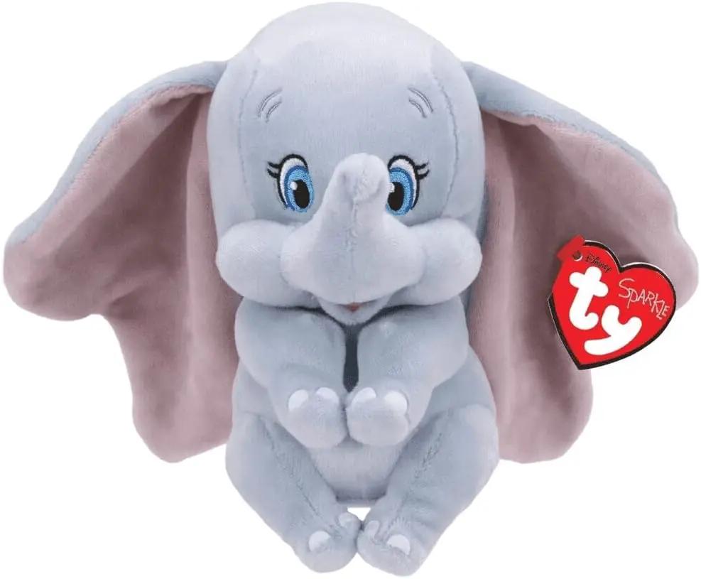Jucarie de plus TY Sparkle Elephant Dumbo TY41095 (Grey/Pink)