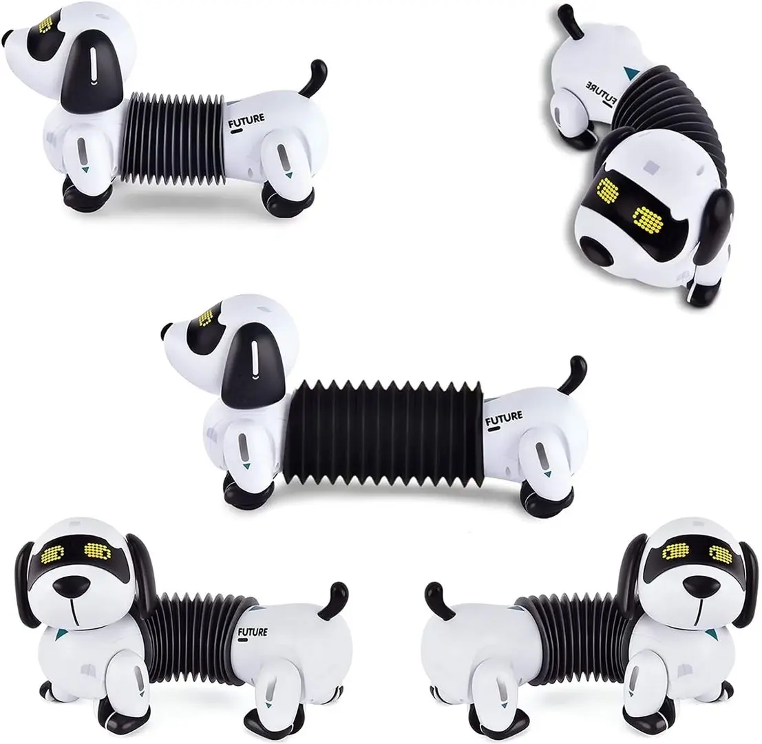 Jucarie interactiva AliBibi Dog BAH5283836 (White/Black)