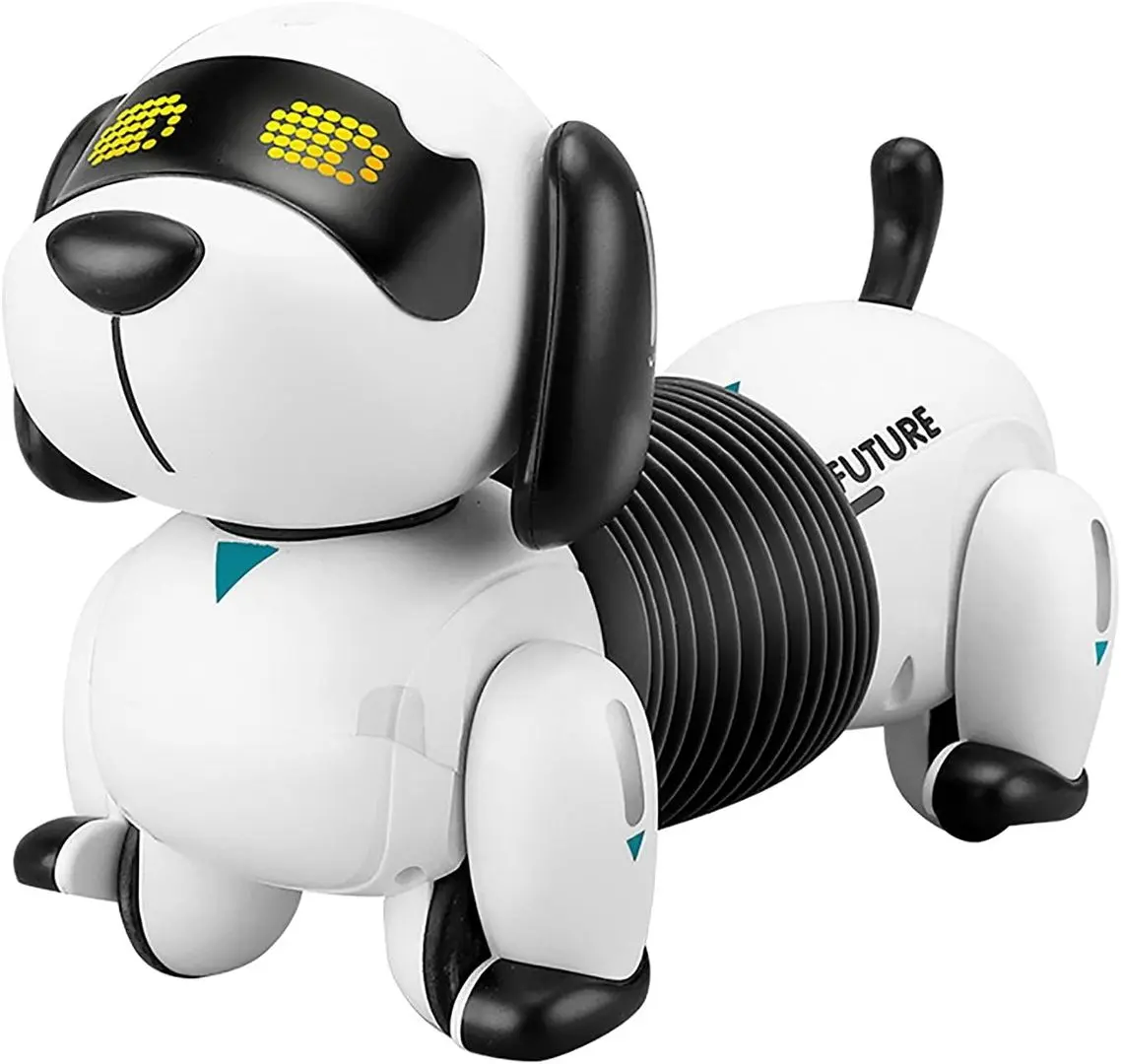 Jucarie interactiva AliBibi Dog BAH5283836 (White/Black)