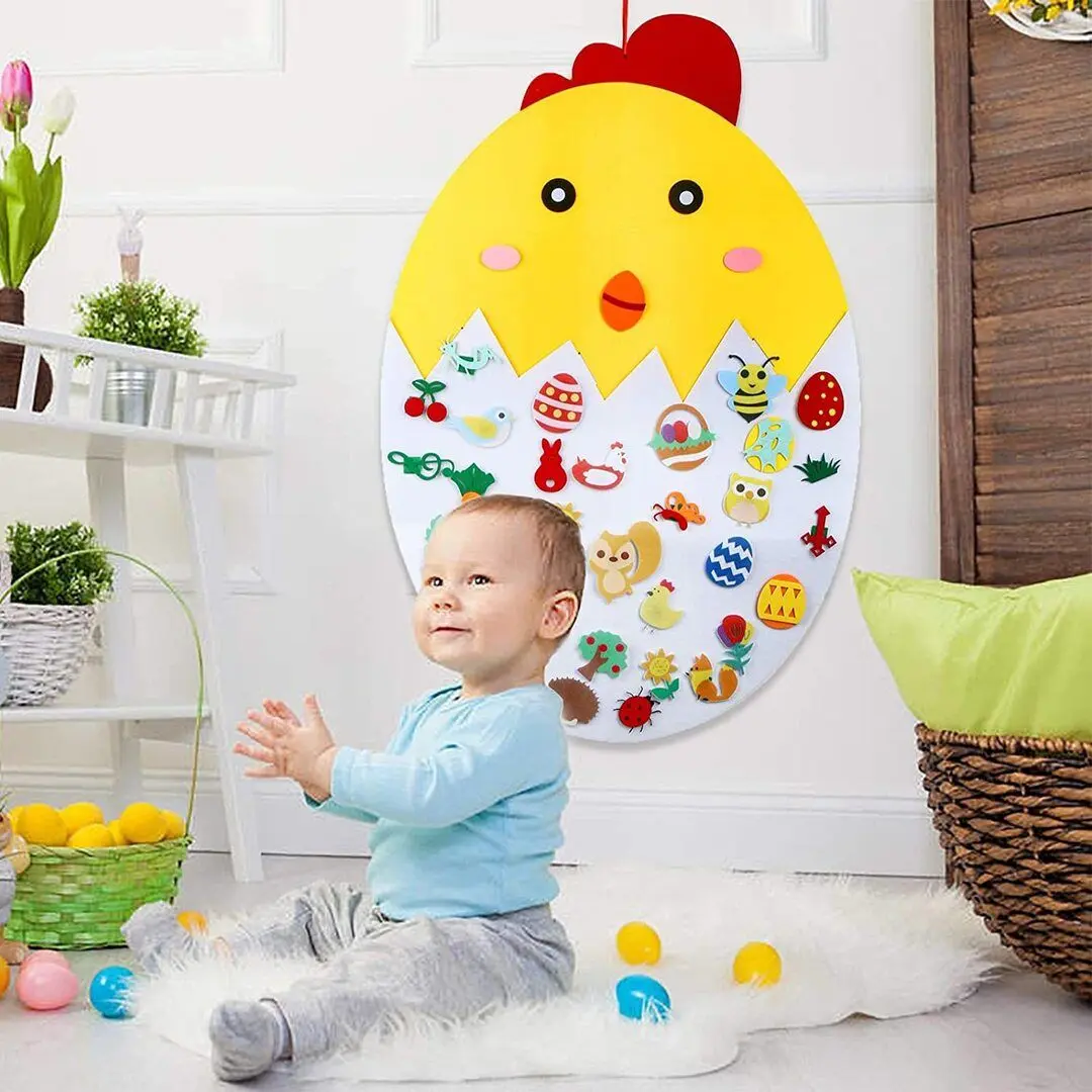 Jucarie interactiva Bambinice Chick 91x61cm (Yellow/White)