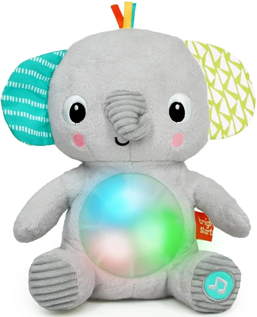 Jucarie interactiva Bright Starts Hug a Bye Baby Elephant (Grey)