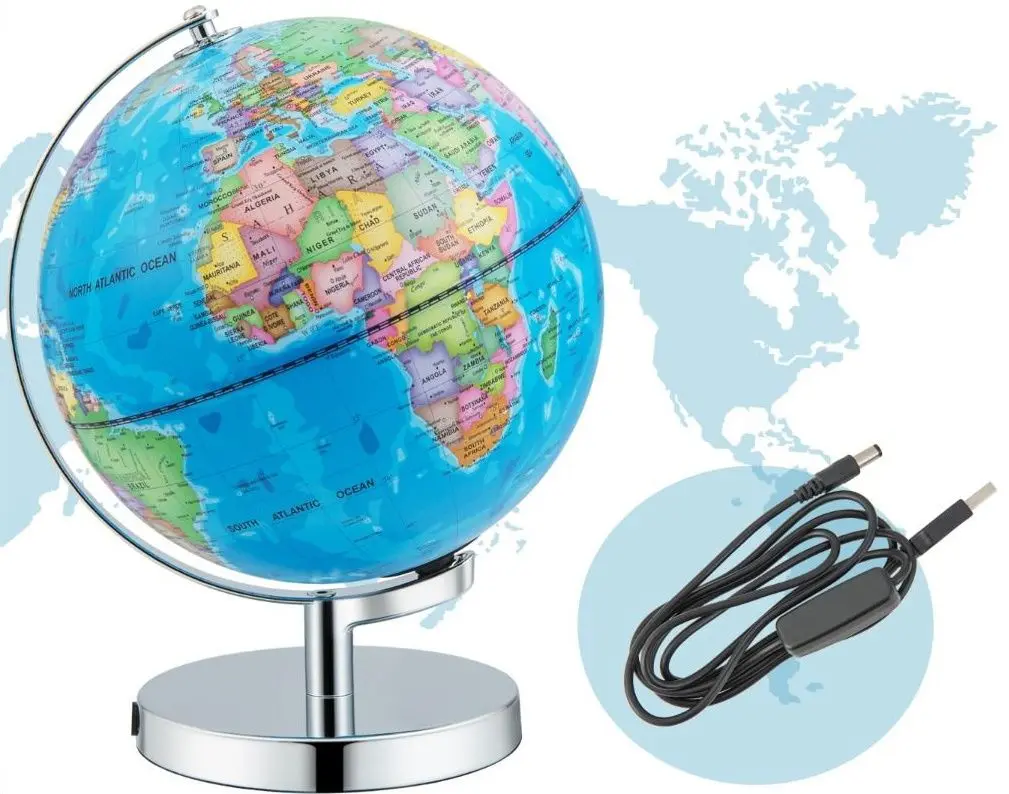 Глобус с подсветкой Costway HZ10154 (Blue)