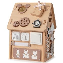Casuta interactiva Costway TM10031 (Natural) Thumb