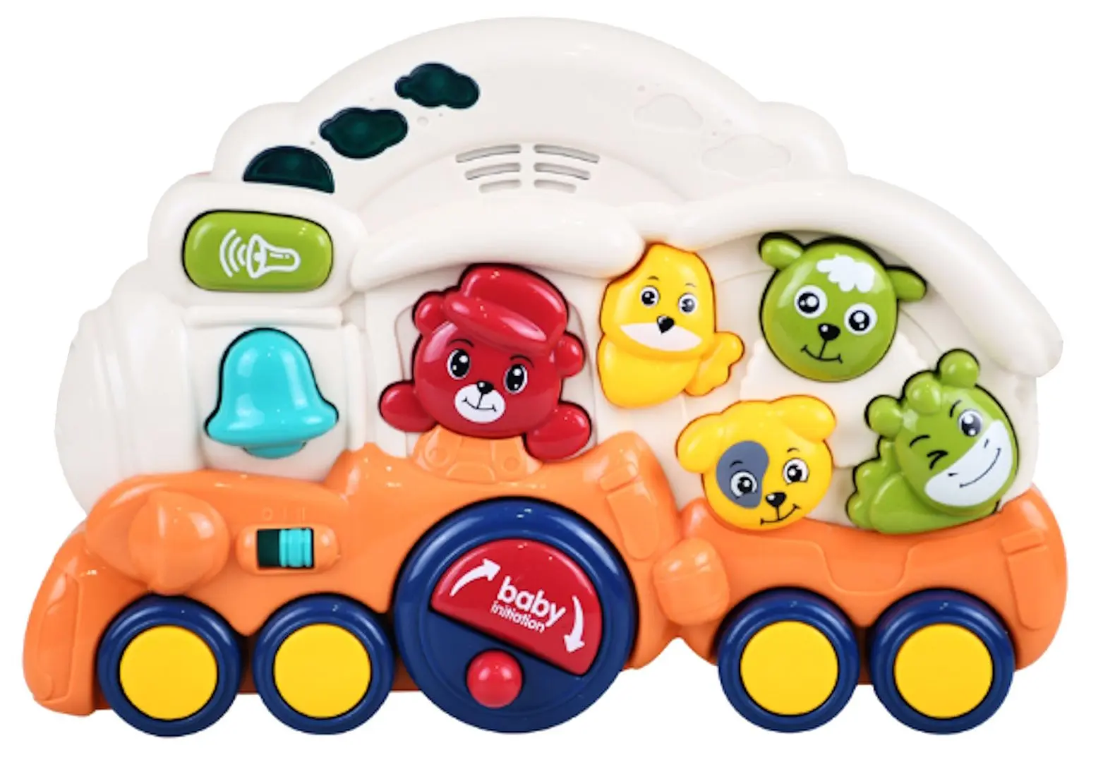 Jucarie interactiva Fan Sheng Da Animal Train 93841 (White/Orange)