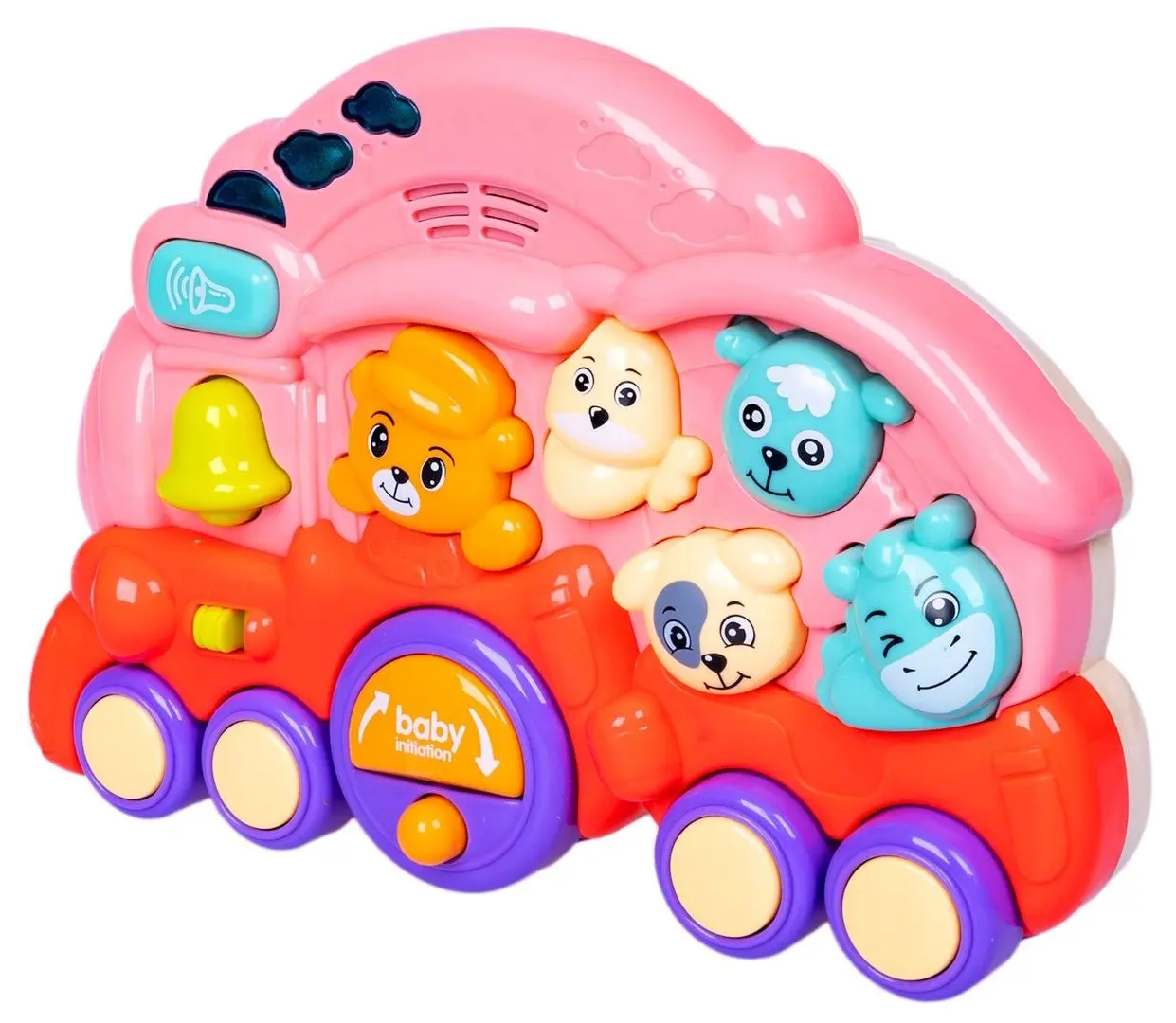Jucarie interactiva Fan Sheng Da Baby Animal Train 85116 (Pink/Purple)