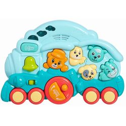 Jucarie interactiva Fan Sheng Da Baby Animal Train 85123 (Turquoise/Pink)