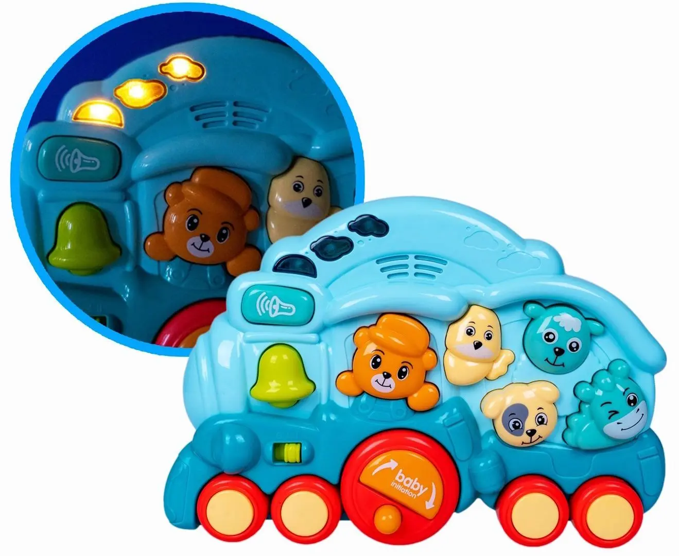 Интерактивная игрушка Fan Sheng Da Baby Animal Train 85123 (Turquoise/Pink)