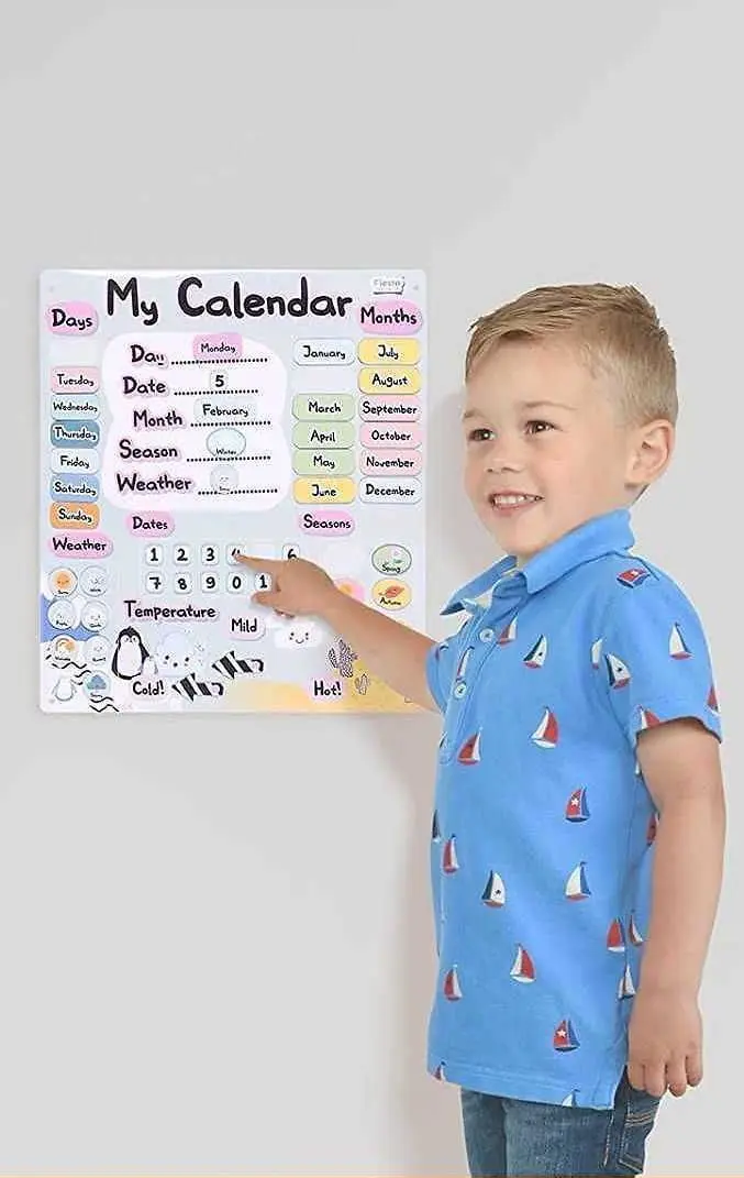 Jucarie interactiva Fiesta Crafts My Calendar (Blue)