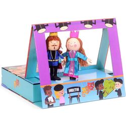 Teatru de papusi Fiesta Crafts Pop-Up Theatre Production (Blue) Thumb