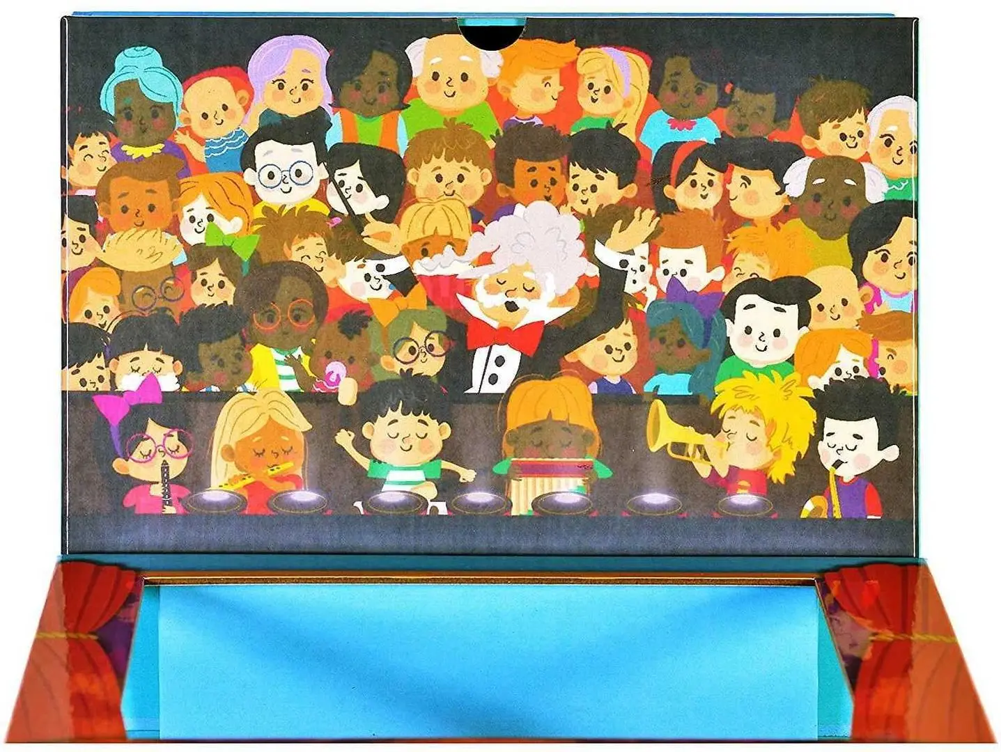 Teatru de papusi Fiesta Crafts Pop-Up Theatre Production (Blue) - 5