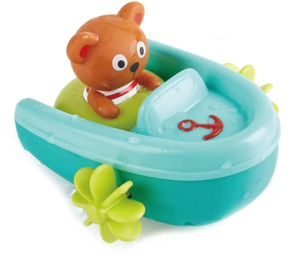 Jucarie de baie Hape Pull-back Boat E0217 (Turquoise)