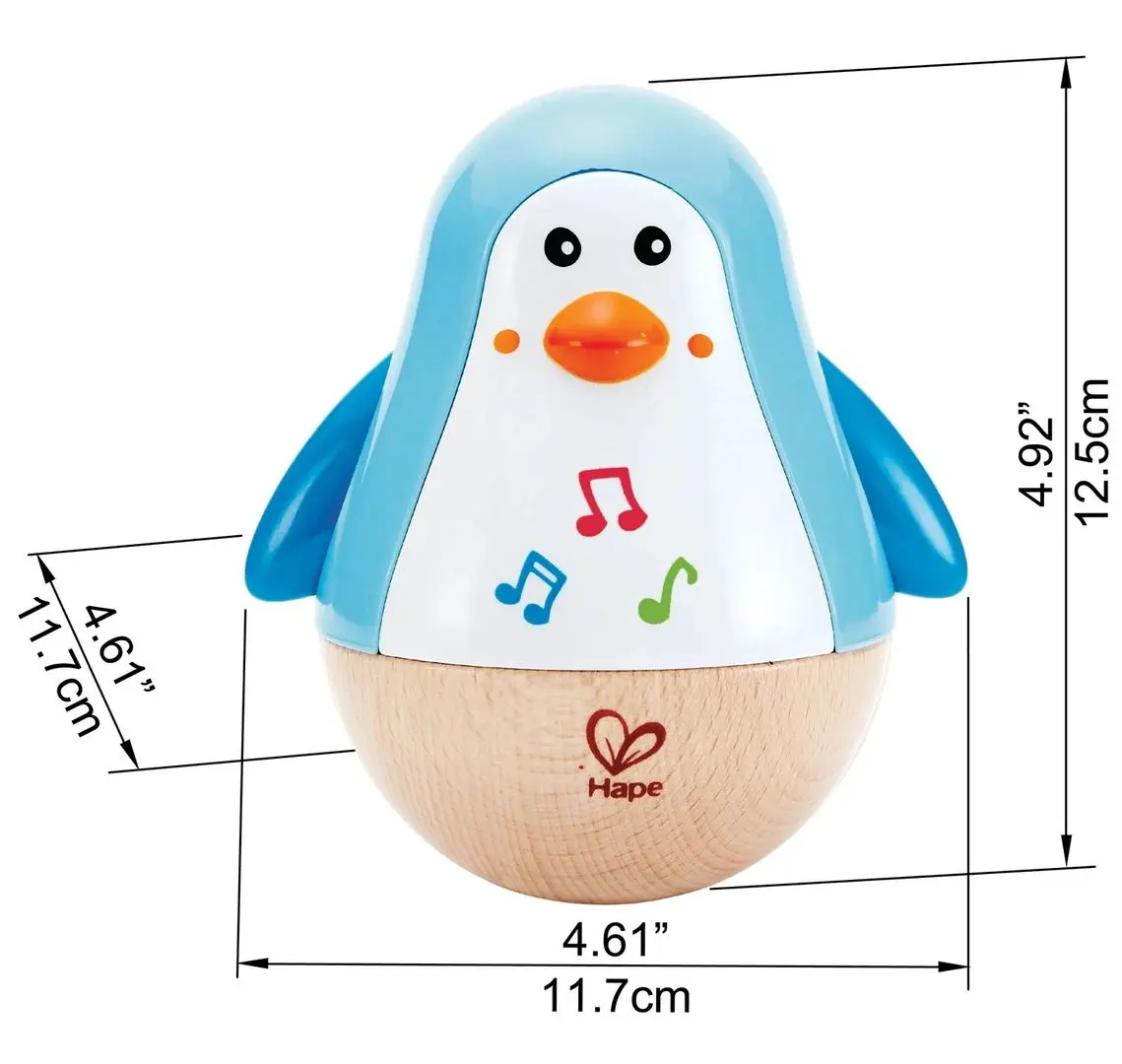 Jucărie muzicală Hape Penguin E0331 (Blue/Wood)