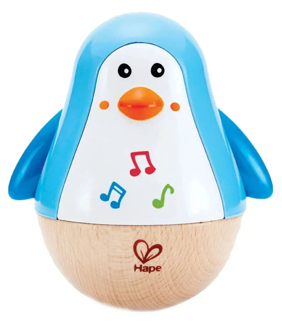 Jucărie muzicală Hape Penguin E0331 (Blue/Wood)