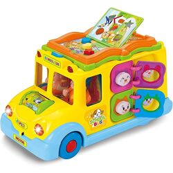 Jucarie interactiva Hola Toys Keep Me Busy School Bus (Yellow)