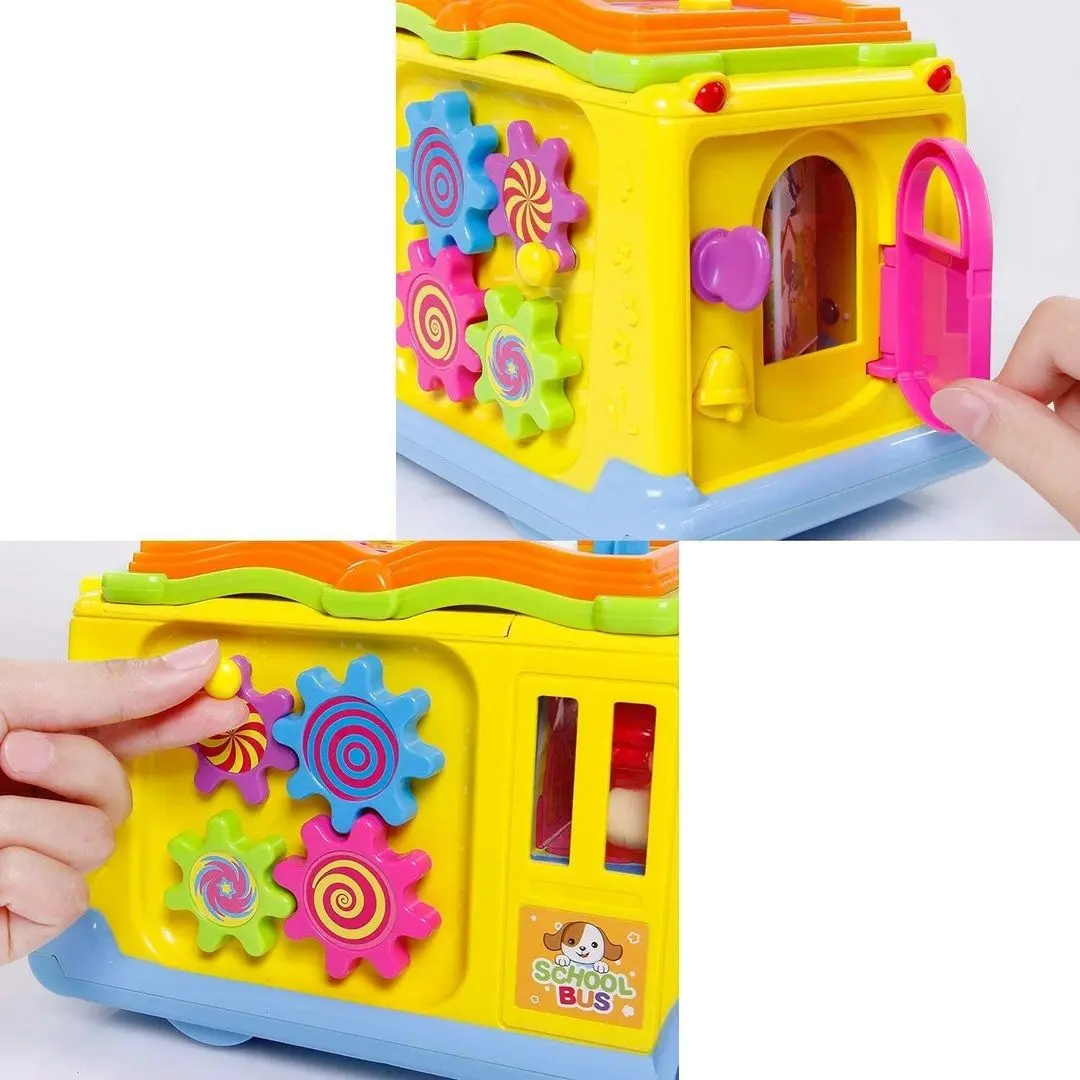 Jucarie interactiva Hola Toys Keep Me Busy School Bus (Yellow)