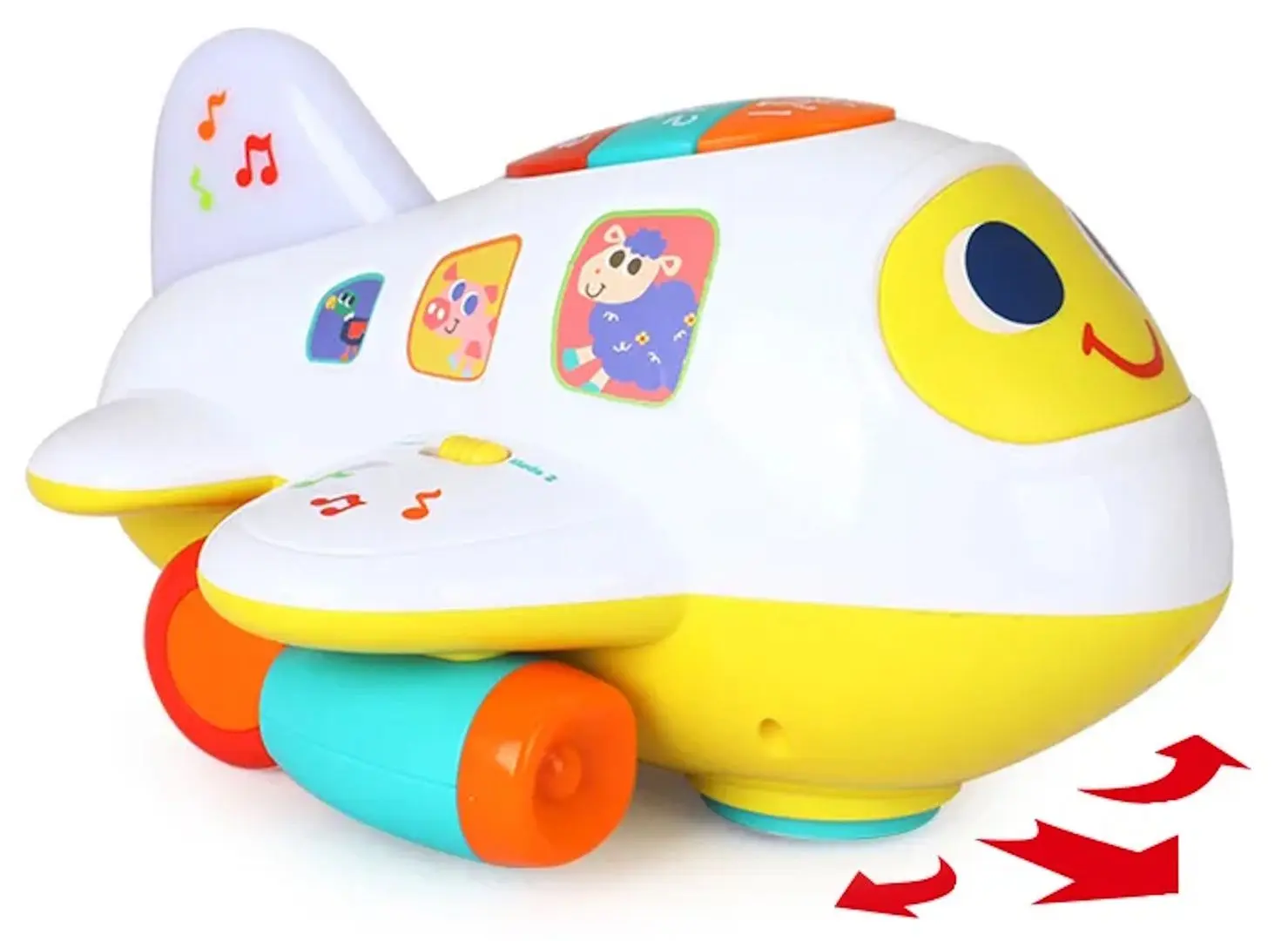 Jucarie interactiva Hola Toys Plane 6103 (White/Yellow)