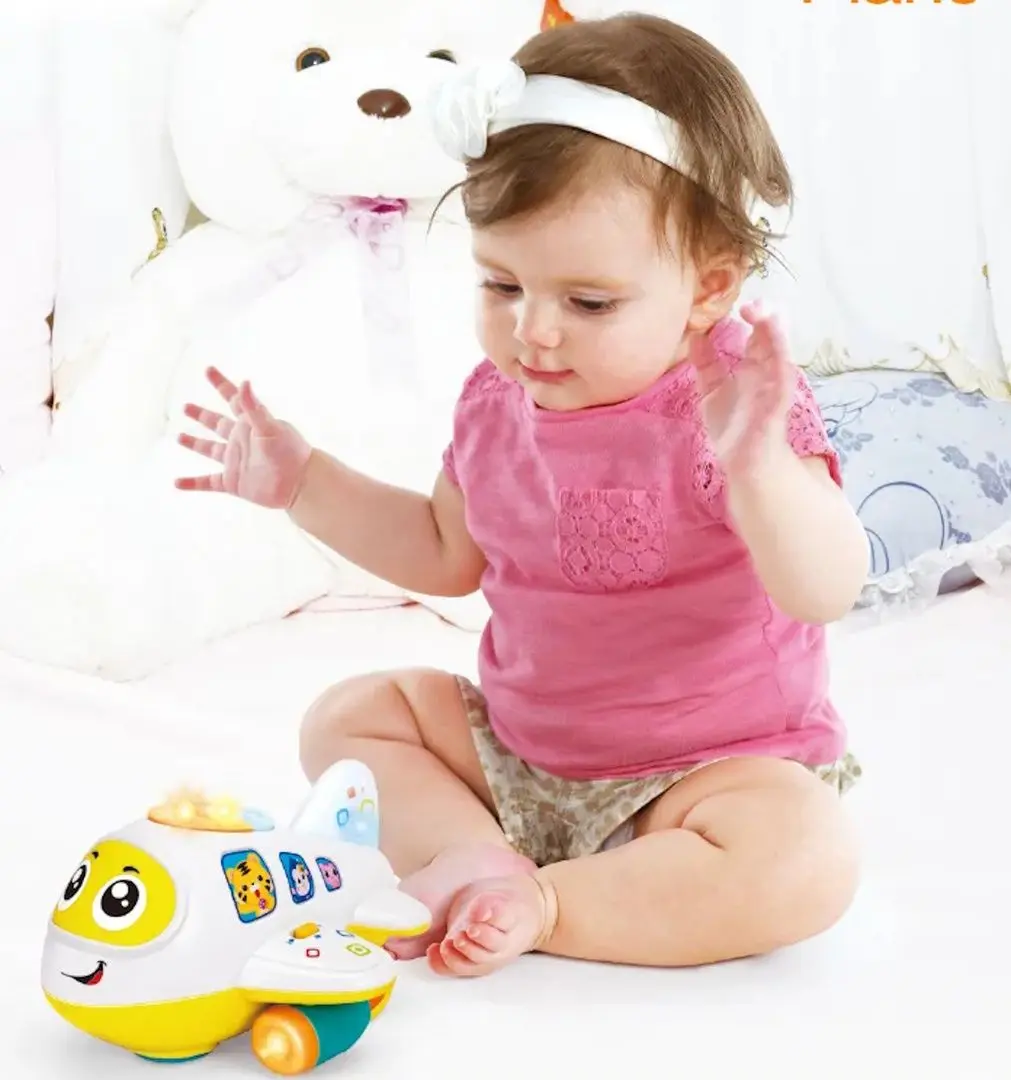 Jucarie interactiva Hola Toys Plane 6103 (White/Yellow)