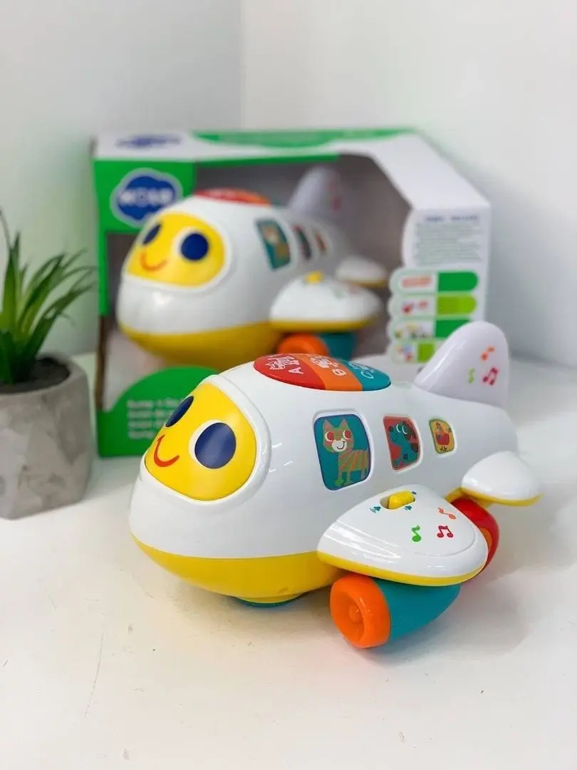 Jucarie interactiva Hola Toys Plane 6103 (White/Yellow)