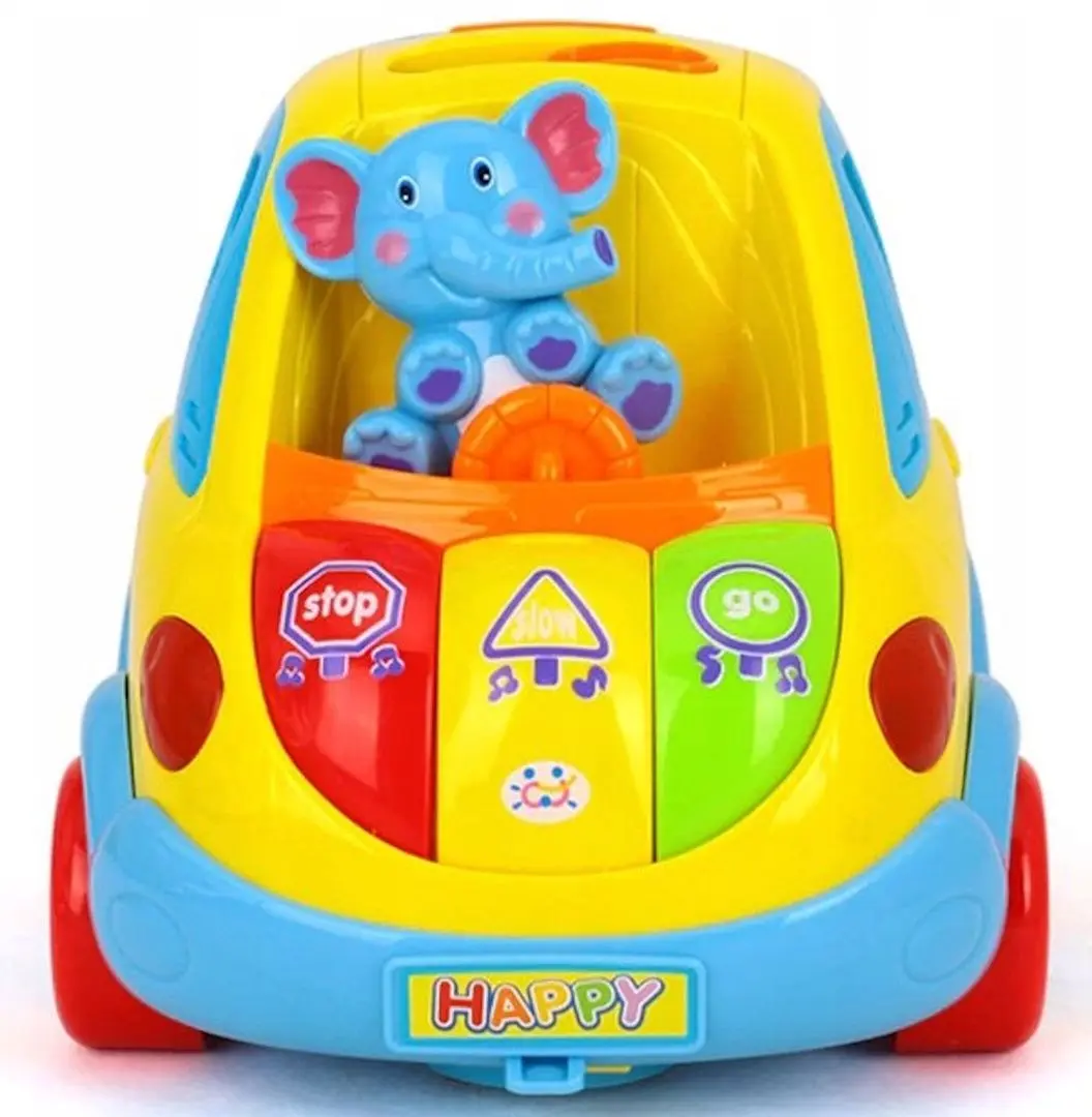Jucarie interactiva Hola Toys Smart Bus 896 (Yellow/Blue) - 2