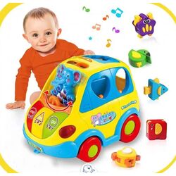 Jucarie interactiva Hola Toys Smart Bus 896 (Yellow/Blue) Thumb