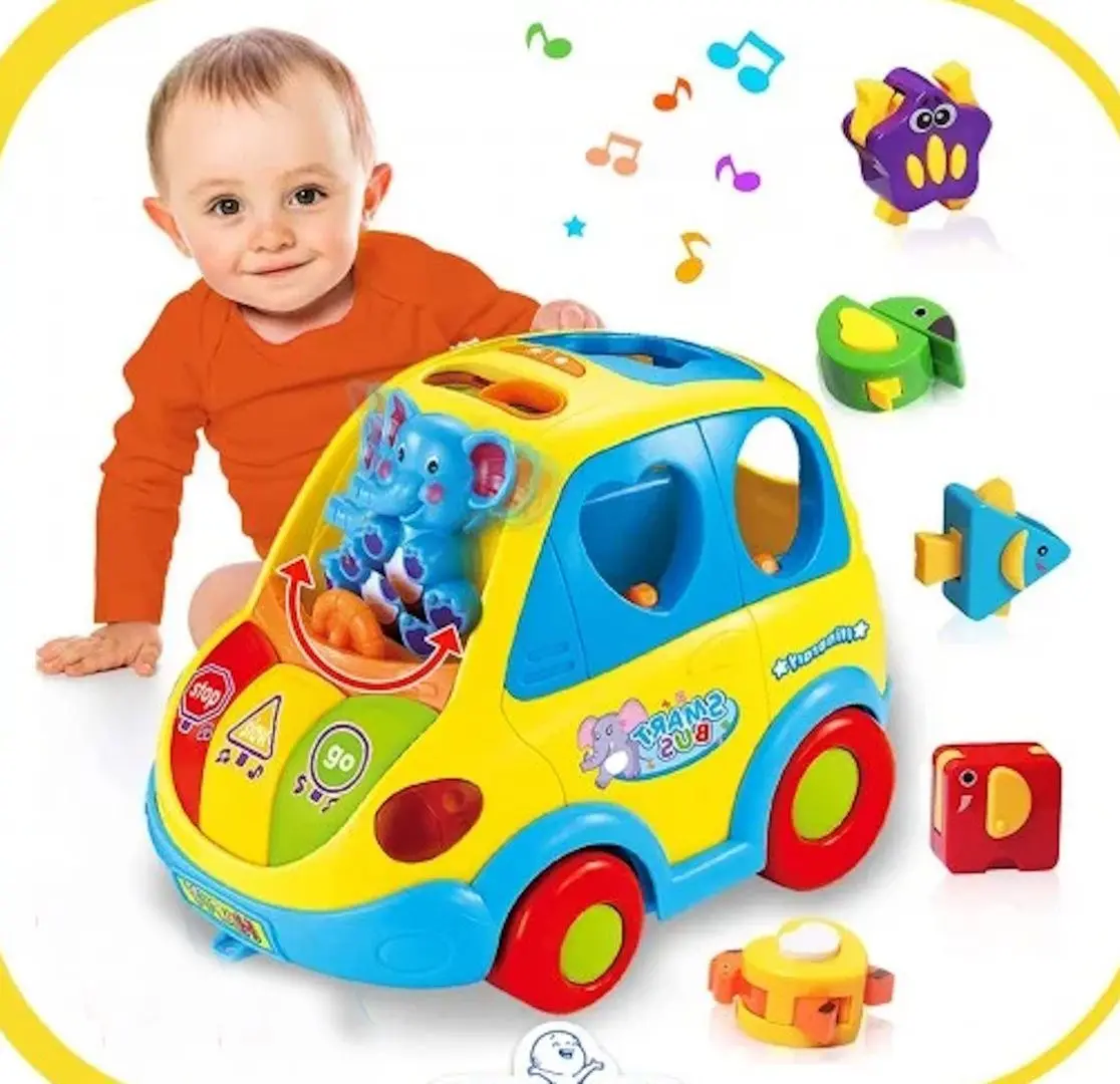 Jucarie interactiva Hola Toys Smart Bus 896 (Yellow/Blue) - 5