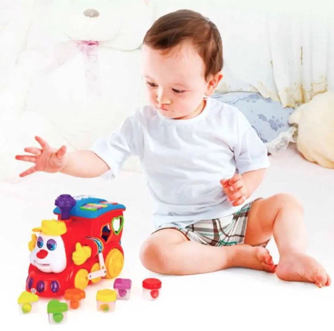 Jucarie interactiva Hola Toys Train 556 (Red/Blue)