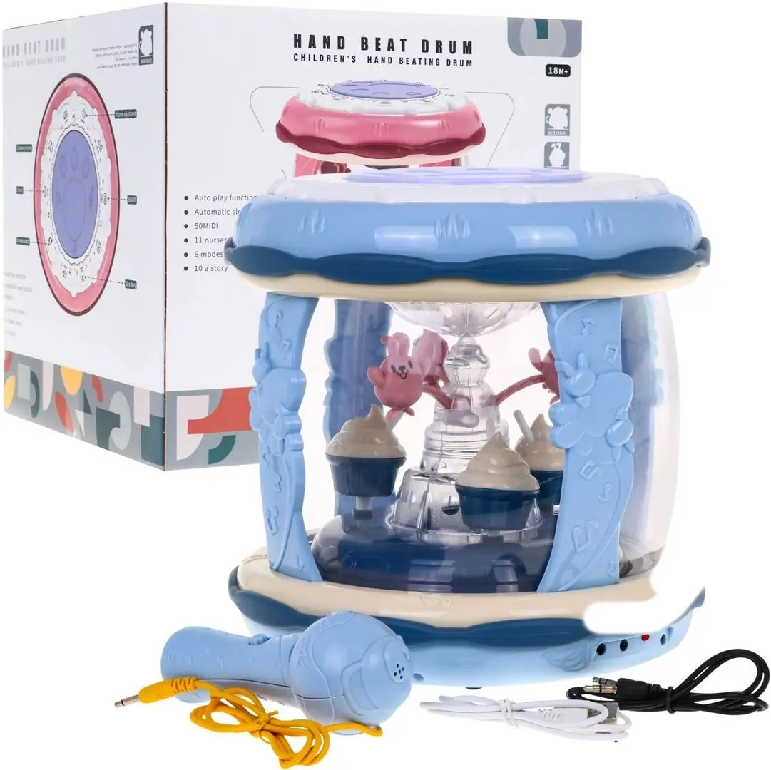 Барабан с микрофоном Ramiz Lu Hand Beat Drum ZIT.611 (Blue) - 3