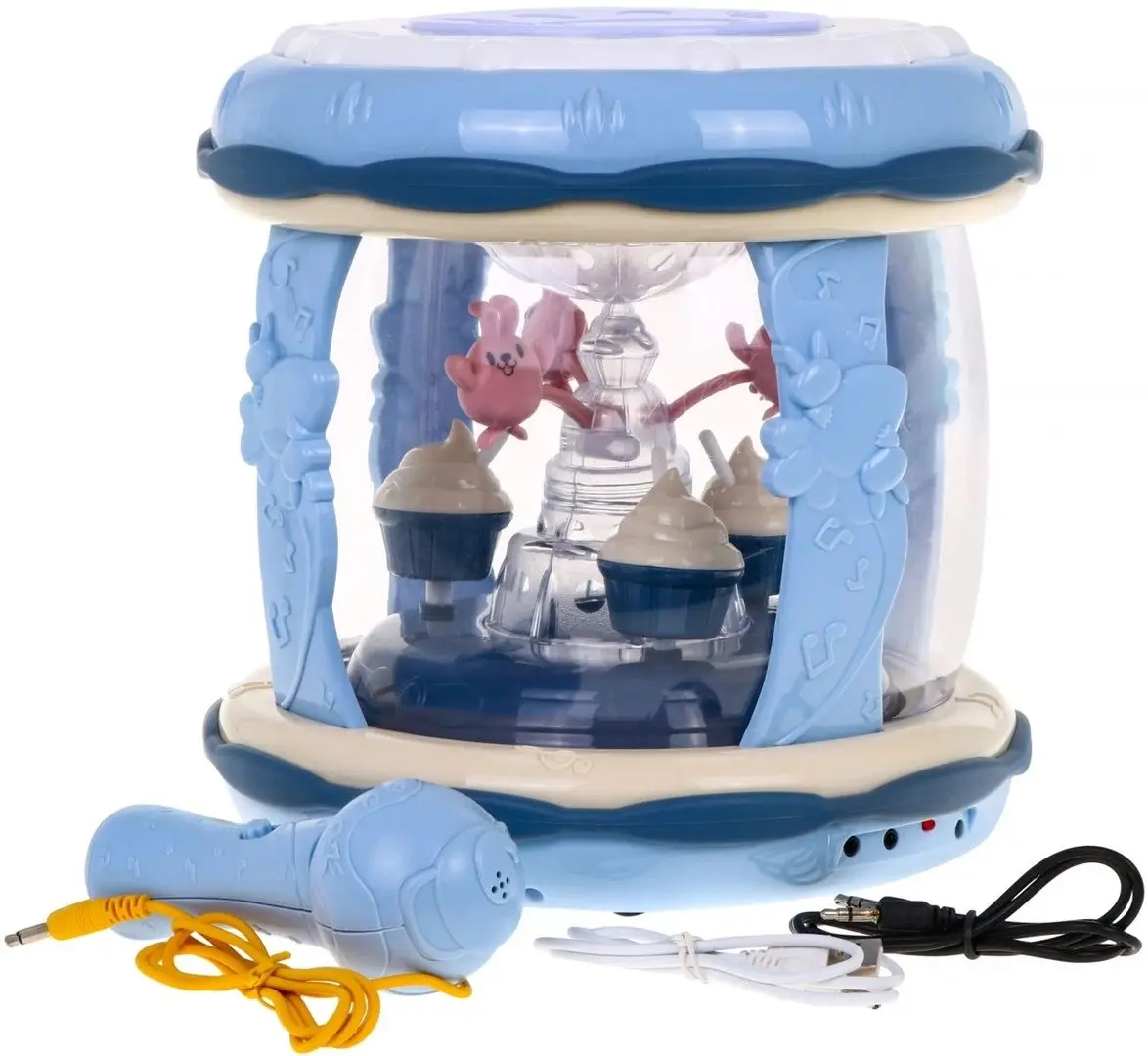 Барабан с микрофоном Ramiz Lu Hand Beat Drum ZIT.611 (Blue)