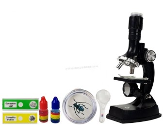 Microscop pentru copii LeanToys 7593 (Black)