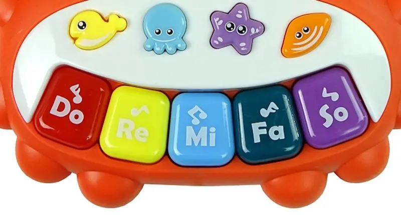 Интерактивная игрушка LeanToys Musical Crab Pianino (Multicolor)